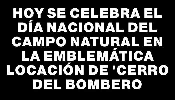 Hoy se celebra el Día Nacional del Campo Natural en la emblemática locación de "Cerro del Bombero