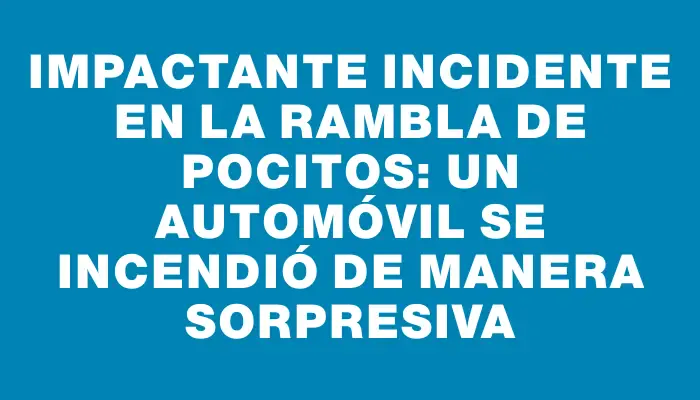 Impactante incidente en la Rambla de Pocitos: un automóvil se incendió de manera sorpresiva