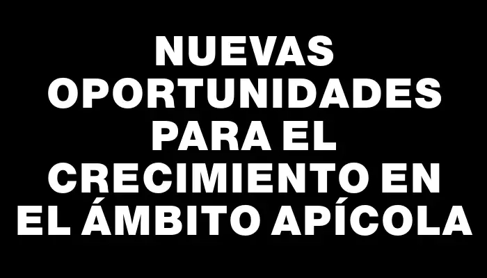 Nuevas oportunidades para el crecimiento en el ámbito apícola