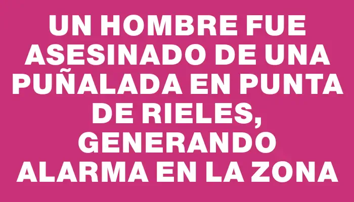 Un hombre fue asesinado de una puñalada en Punta de Rieles, generando alarma en la zona