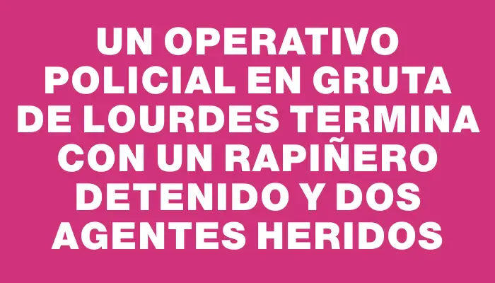 Un operativo policial en Gruta de Lourdes termina con un rapiñero detenido y dos agentes heridos